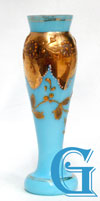 tiny moser turquoise vase